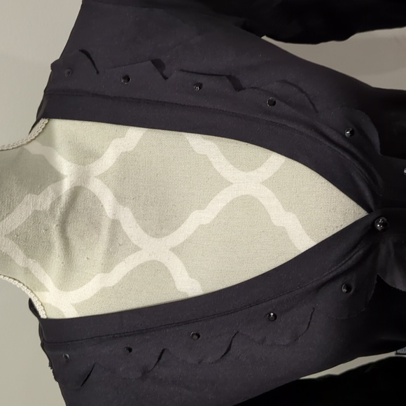 Moschino Jeans Black beaded and scalloped button up - Picture 4 of 7